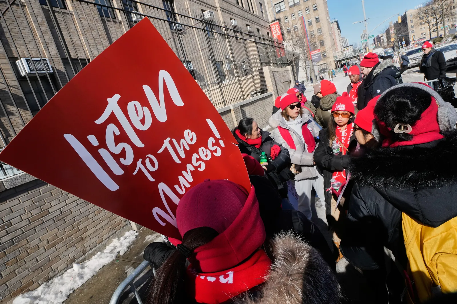 Striking nurses at 2 NYC hospital systems approve new contract but ones at another reject deal